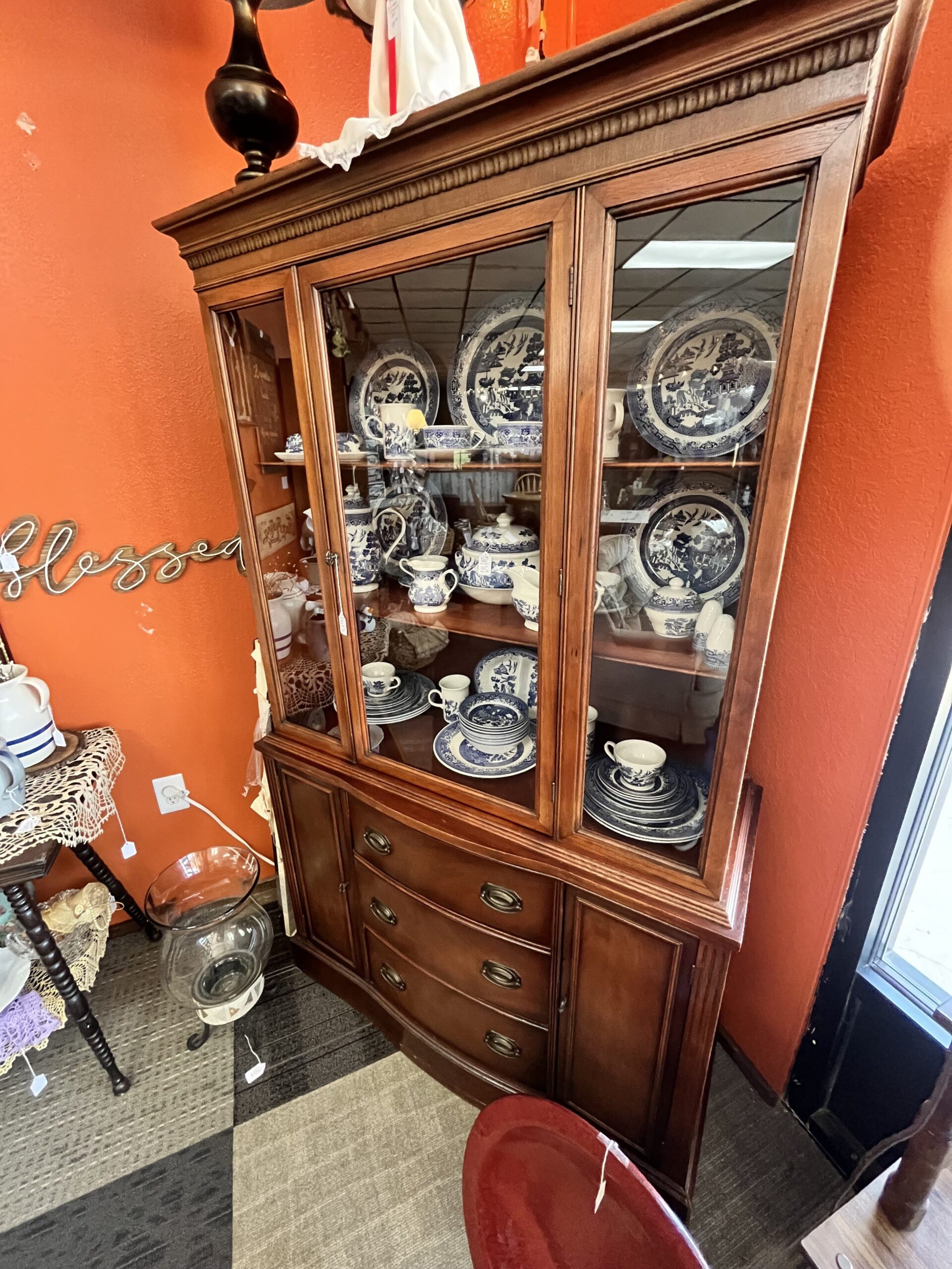 Duncan Phyfe Dual Pedestal Table, Chairs & Buffet