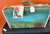 Vintage Suitcase with 3 dolls