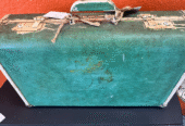 Vintage Suitcase with 3 dolls