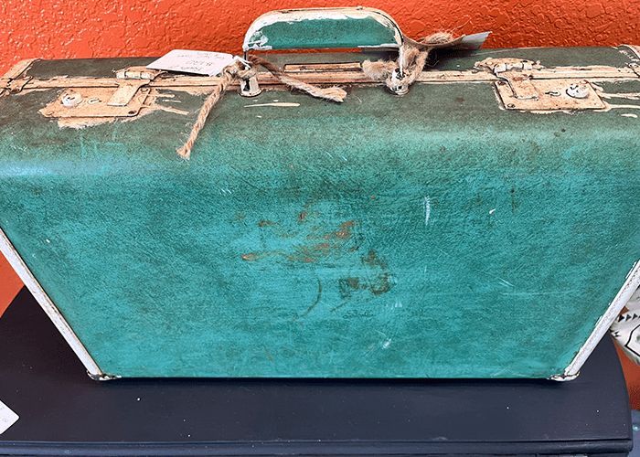 Vintage Suitcase with 3 dolls