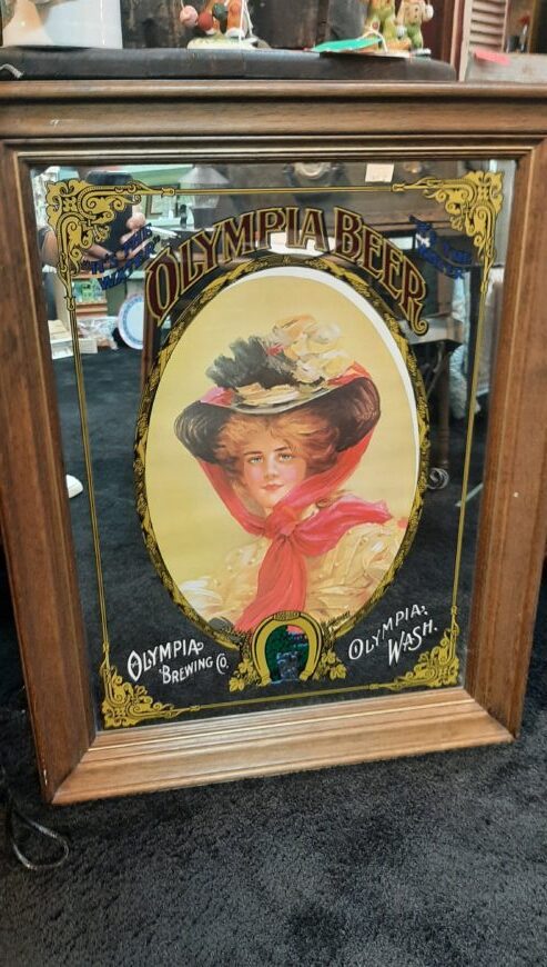 Olympia Beer Mirror Advertising
