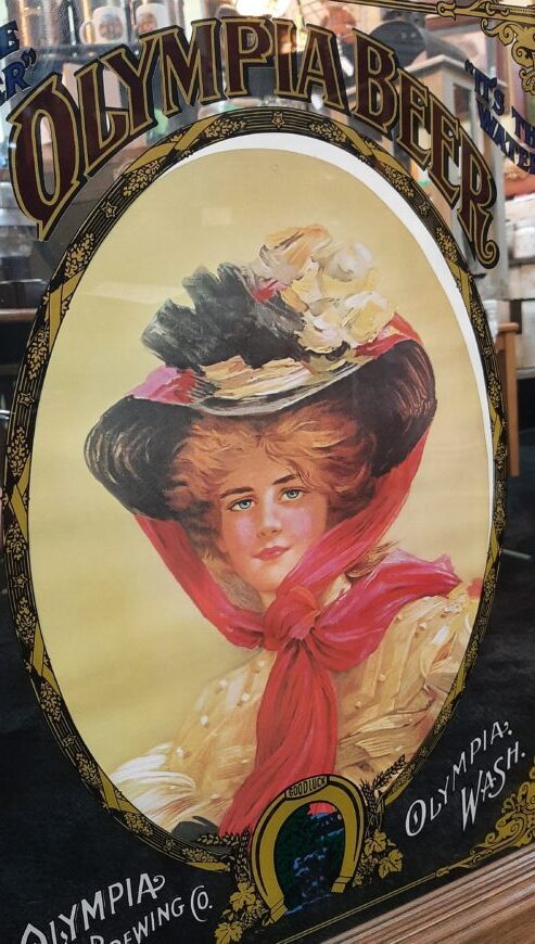 Olympia Beer Mirror Advertising