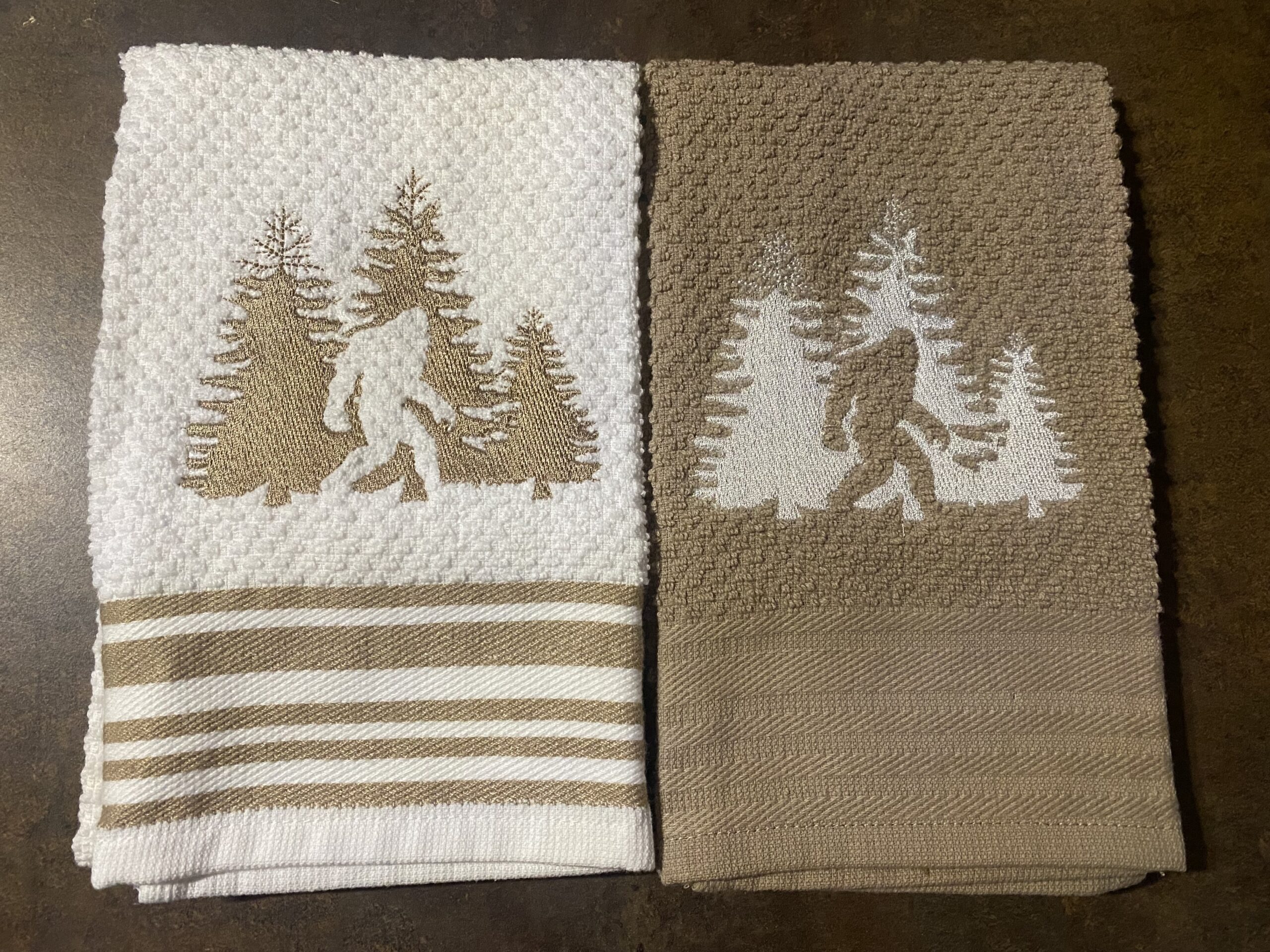 Bigfoot Treeline Kitchen Towels