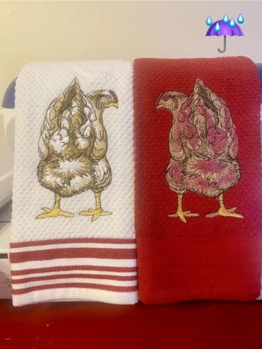Chicken Butt Kitchen Towels