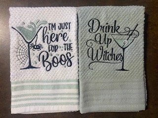 Halloween Boos & Witches Theme Towels