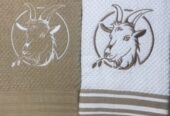 Goat Silhouette Towels