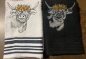 Highland Cow With Flower Crown