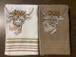 Highland Cow With Flower Crown
