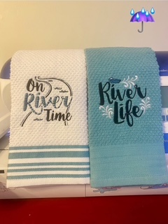 River Life Themed Towels